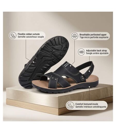 OZABI Sandales Homme Confort Semelle Souple Antiderapante Scratch 39-45