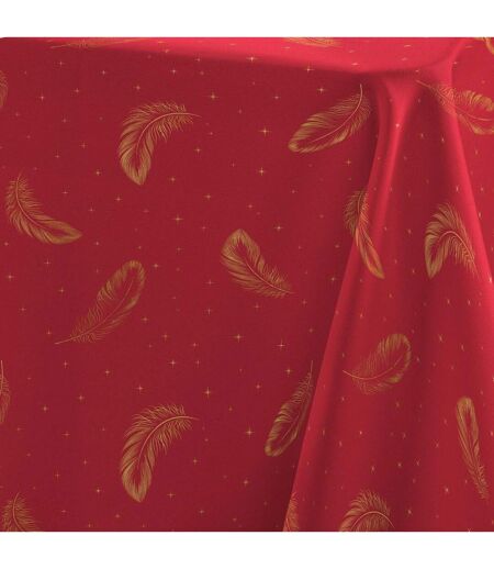 Nappe Imprimé Métallisé Adora 140x240cm Rouge & Or