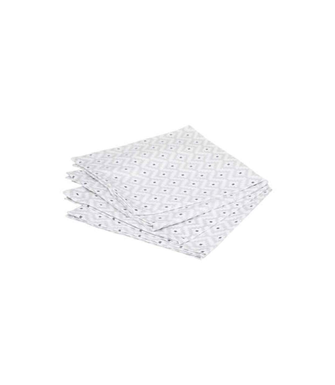 Lot de 4 Serviettes de Table Etnik 40x40cm Gris