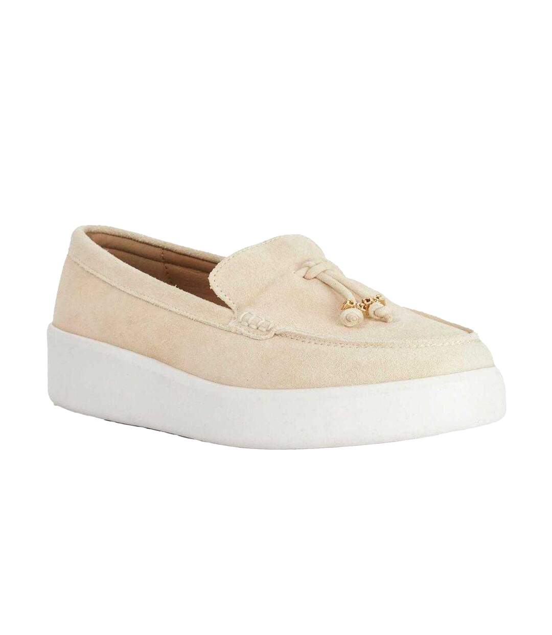 Mocassins Motif/style À Franges Gasket Femme Taupe Dune London-4