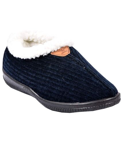 PANTOUFLE Femme Chausson COCOONING MD7281 MARINE VELOURS