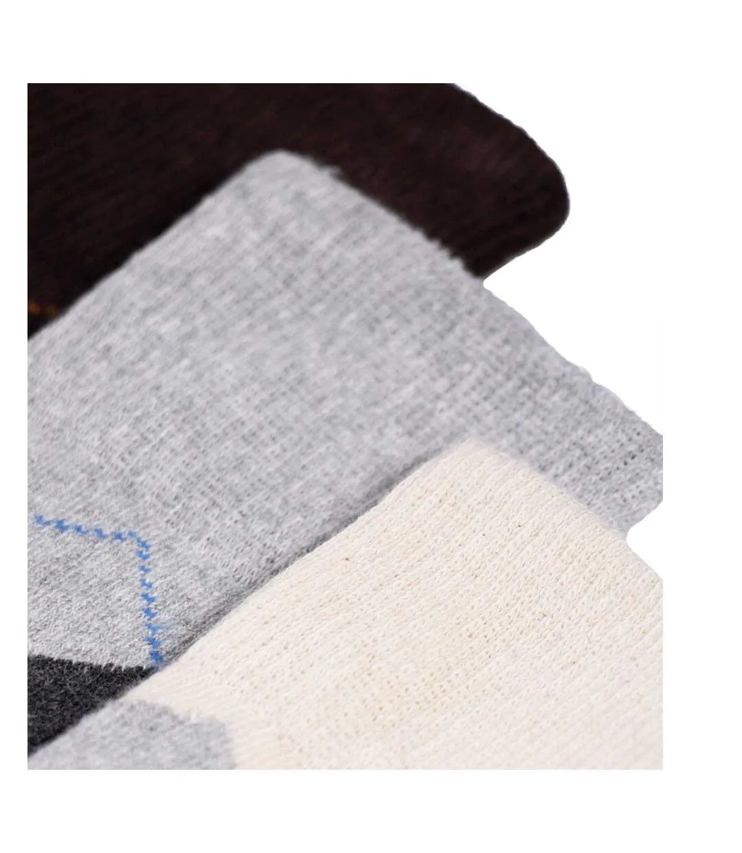 Chaussettes Motif/style Losange Homme Marron Noir Blanc Soxy-3