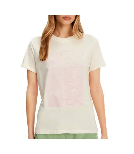 T-shirt ecru/rose femme roxy oceanregular - m