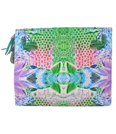 Palm Leaf Clutch Bag One Size Green Inoa