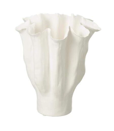 Vase Déco en Céramique Calyx 31cm Blanc