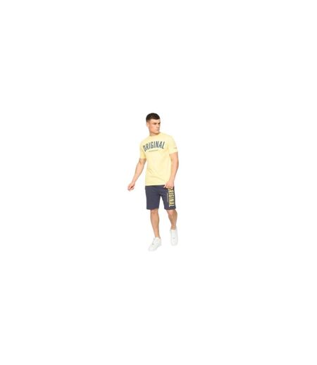 Mens Kensby T-shirt Yellow Crosshatch