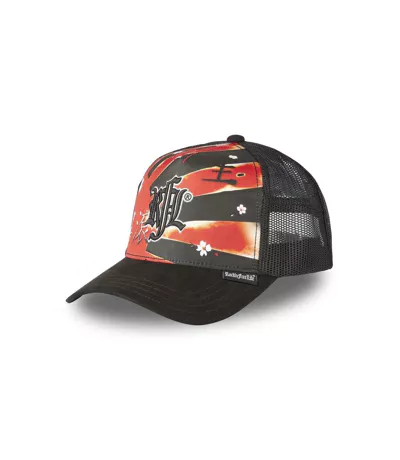 Casquette trucker imprimée avec filet Japanese Rock Rock'n Free Life
