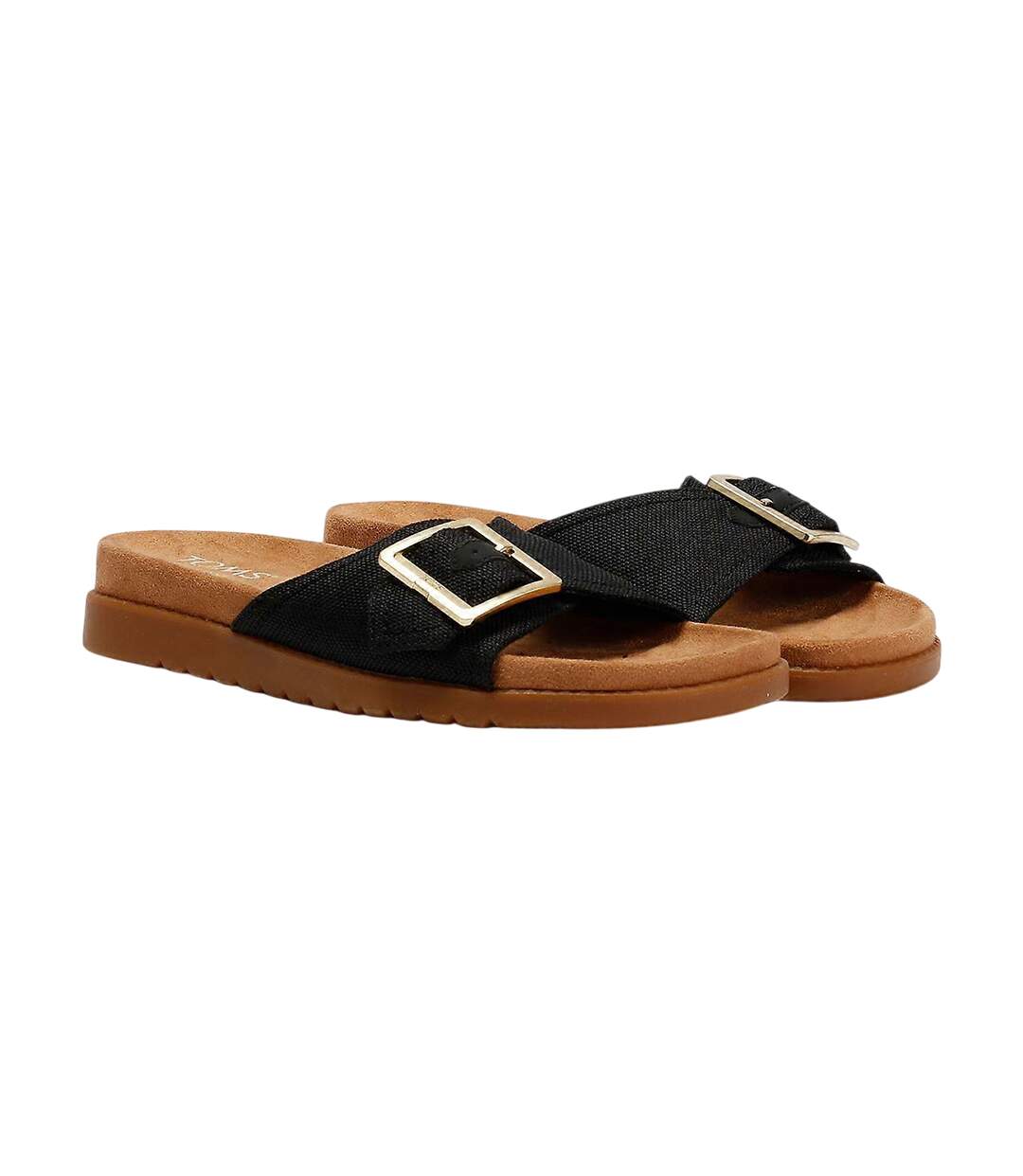 Womens/ladies Marin Sliders Black Toms-3