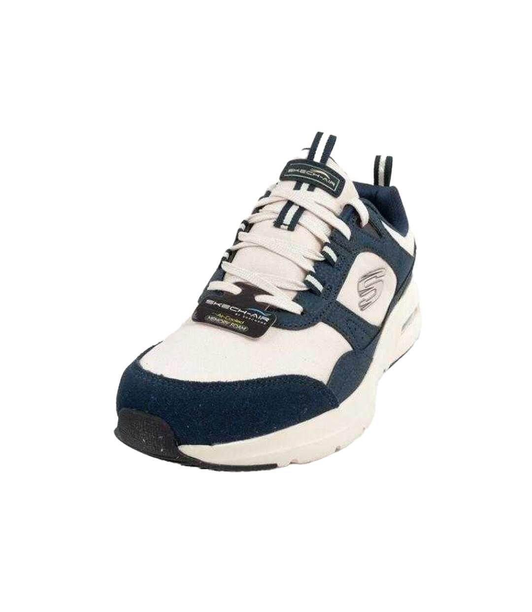 Baskets Court Homme Crème Bleu Marine Foncé Skechers-1