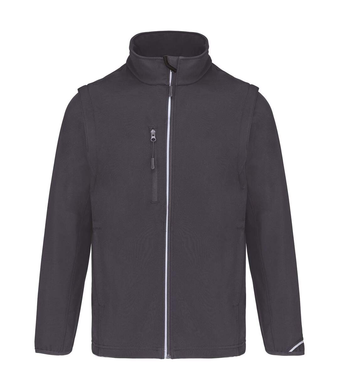 Veste softshell manches amovibles PA323 - gris titanium - homme