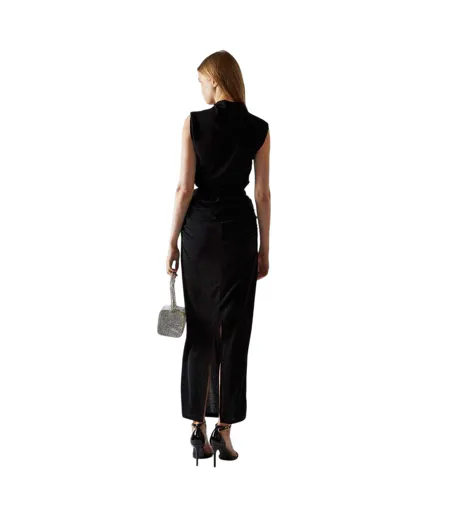 Jupe Mi-longue Motif/style Paillettes Femme Noir Glamorous