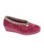 Womens/ladies dawn slippers burgundy/ocelot Sleepers