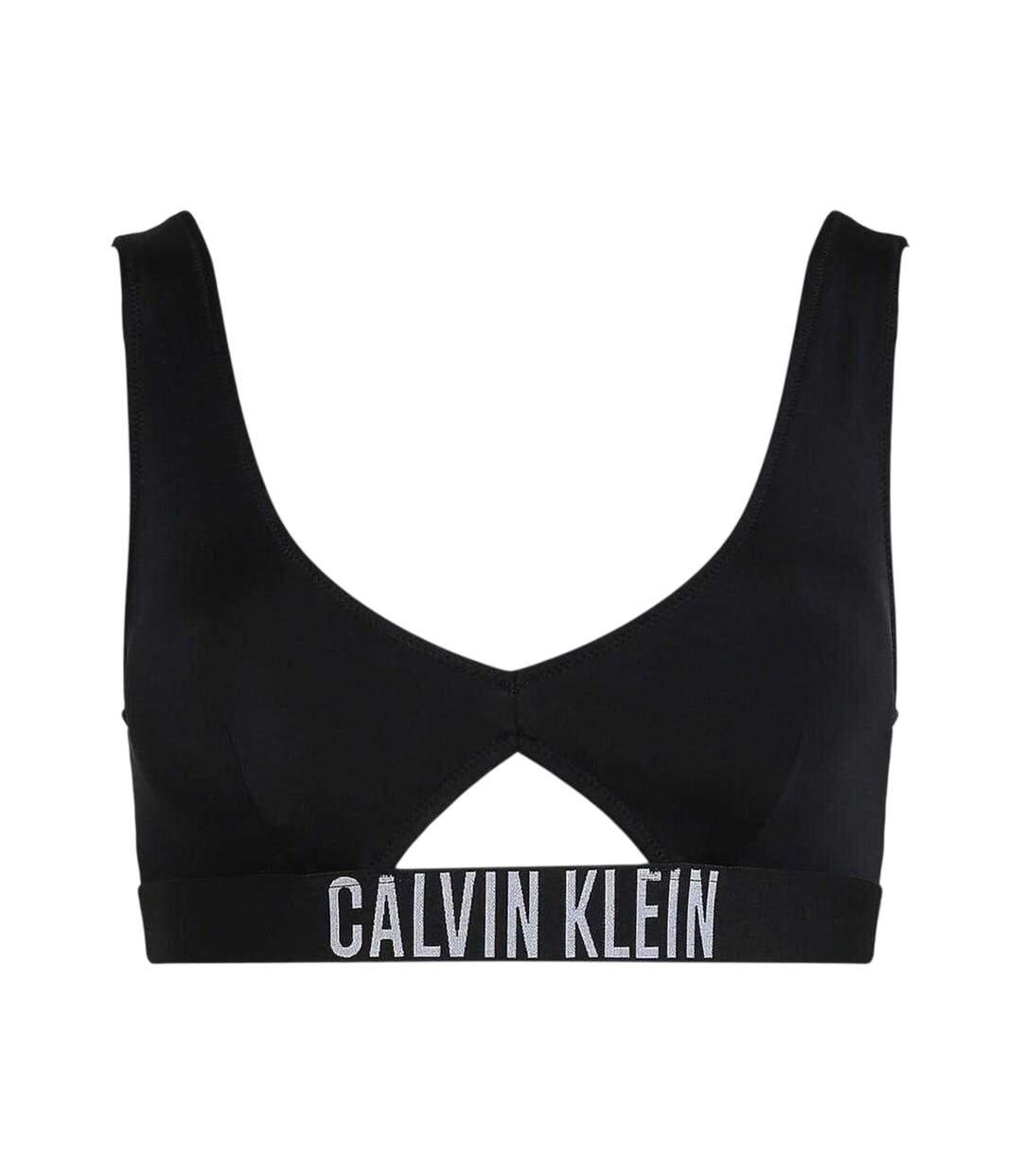 Haut De Maillot De Bain Motif/style Découpé Femme Noir Calvin Klein-2