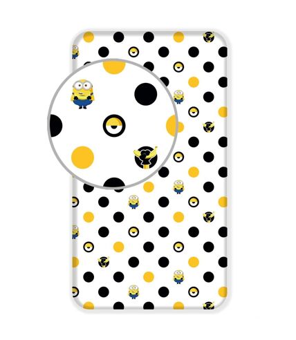 Despicable Me Cotton Minions Fitted Sheet (Black/Yellow/White) - UTAG2102