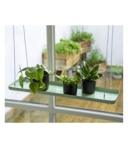 Support à plantes rectangulaire à suspendre vert Longueur de 58 cm