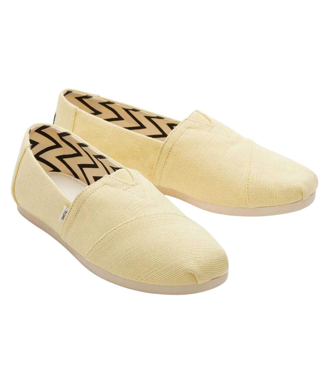 Womens/ladies Alpargata Classic Canvas Flat Espadrilles Yellow Toms-4