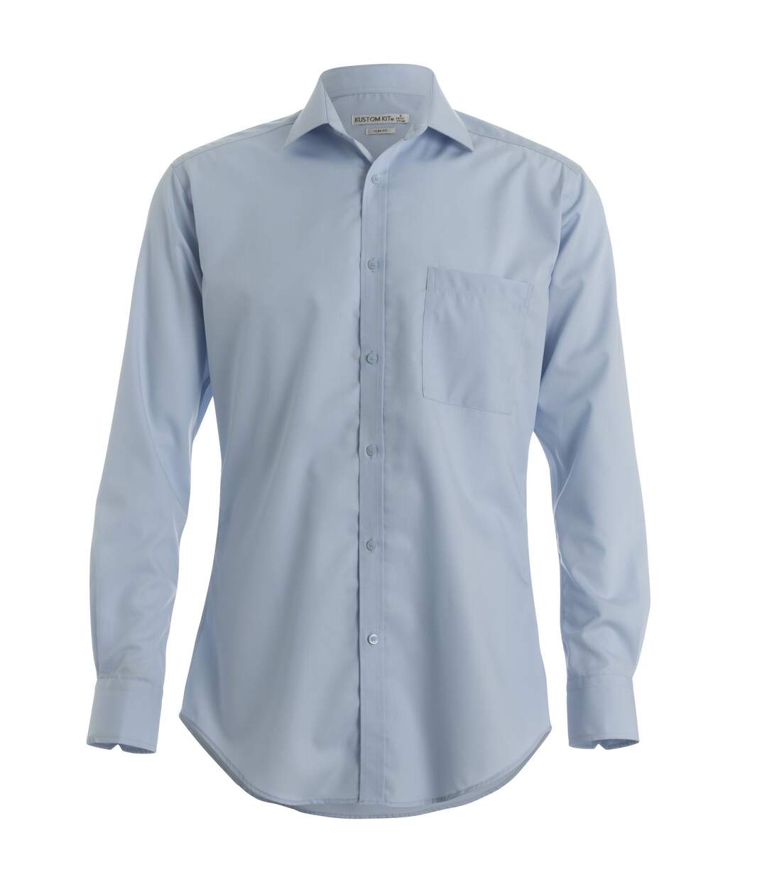 Chemise à manches longues homme bleu clair Kustom Kit-1