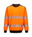 Portwest Mens PW3 Hi-Vis Safety Sweatshirt (Orange/Black) - UTPW829