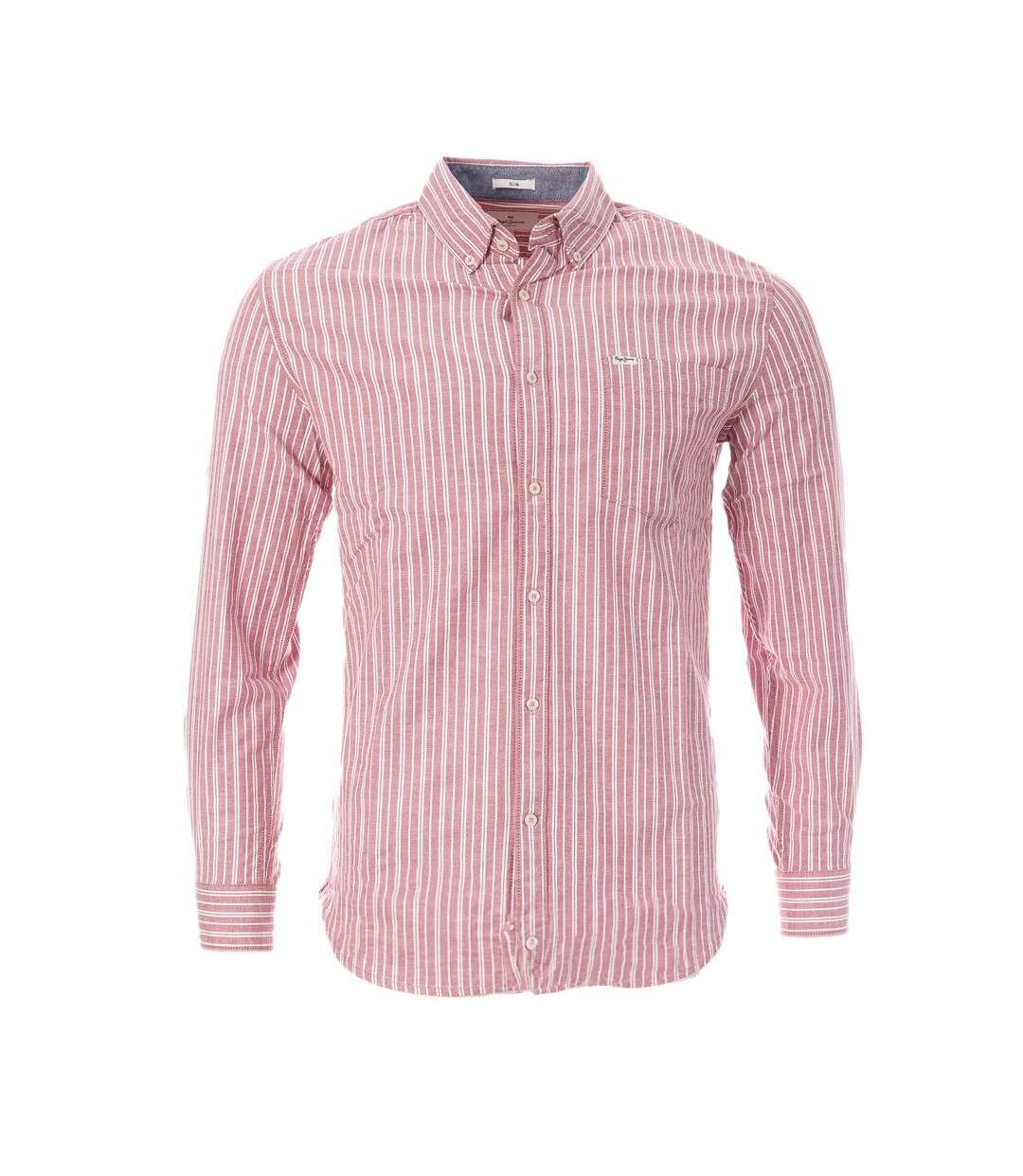 Chemise Rouge/Blanc  Homme Pepe jeans Lucius - S-1