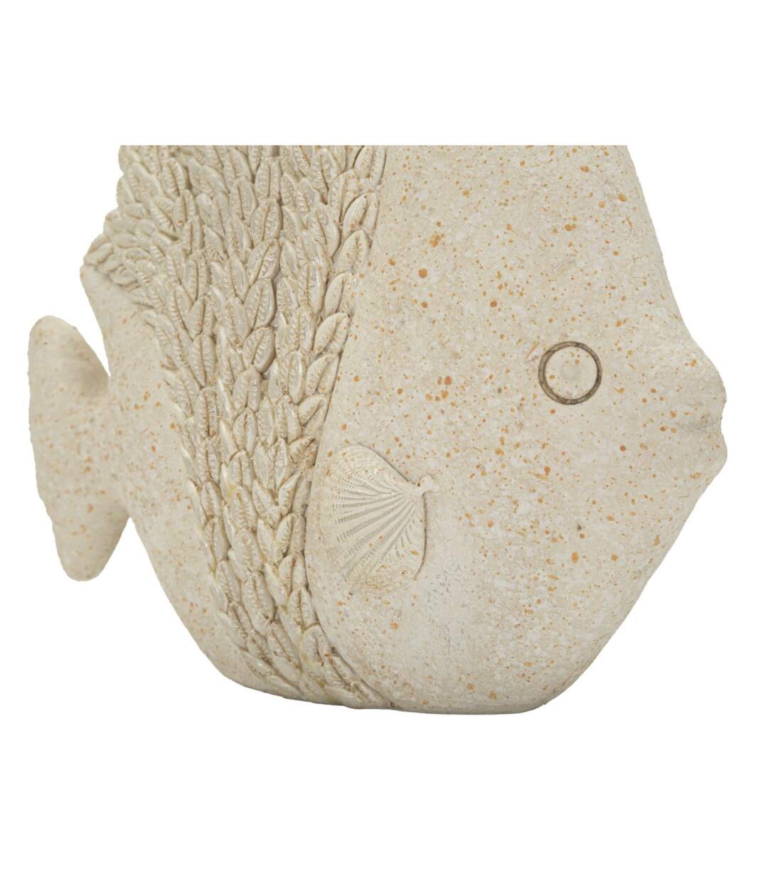 Statuette Poisson en Résine Sand 16cm Beige-4