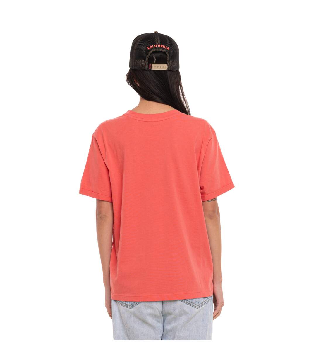 T-shirt femme regular col rond print devant Wash Vondutch-3