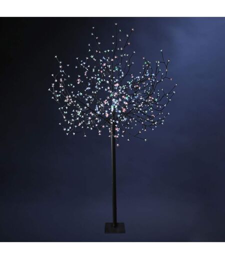 Grand Arbre fleuri lumineux d'extérieur Prunus - 600 LED RGB - Multicouleur