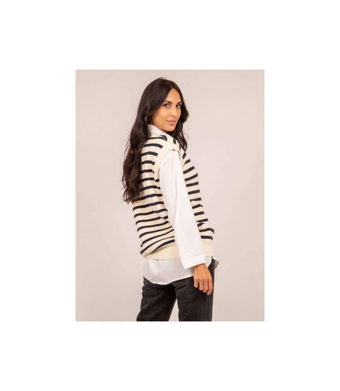 Gilet sans manches rayures KILISS - Dona X Lisa-2