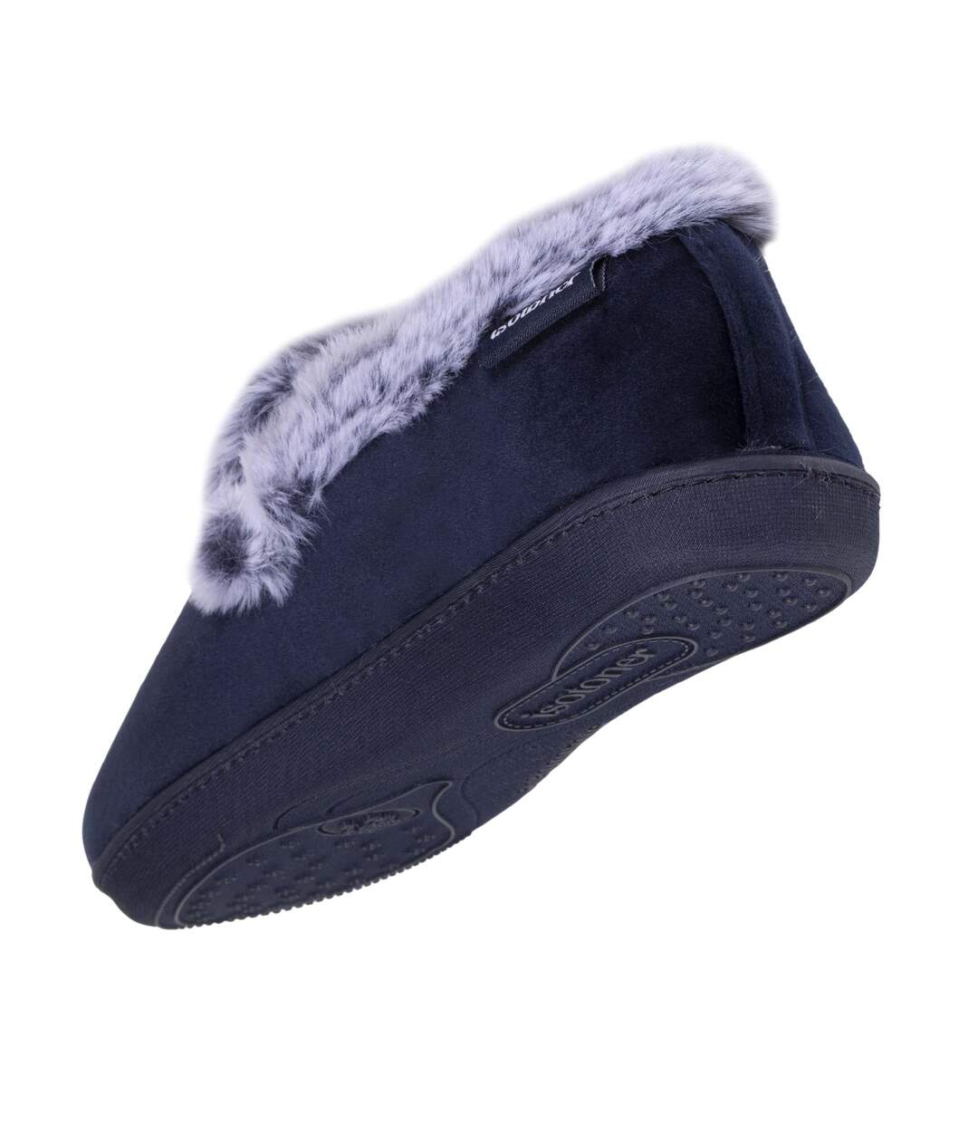 Isotoner Chaussons Charentaises femme détails fausse fourrure-5