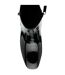 Womens/ladies Furiosa Block Heel Ankle Boots Black Patent Lotus Shoes-3