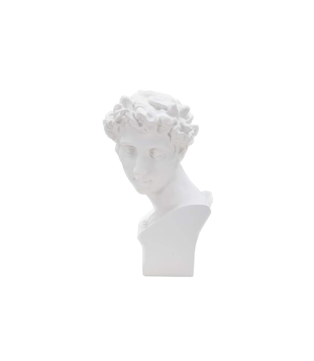 Statuette Tête Déco Jeune Homme 30cm Blanc-1