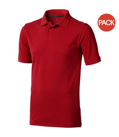 Lot de 2  polos manches courtes calgary homme rouge Elevate