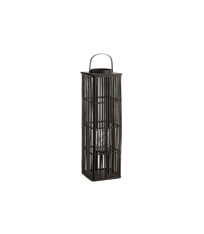 Lanterne Déco en Bambou Longue 89cm Noir