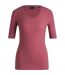 Womens/ladies Effilie Ribbed T-shirt Red Boss-2