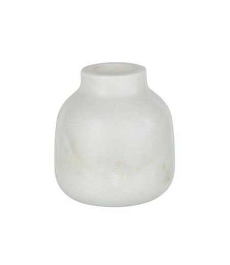 Vase Bouteille Déco Marbre 10cm Blanc