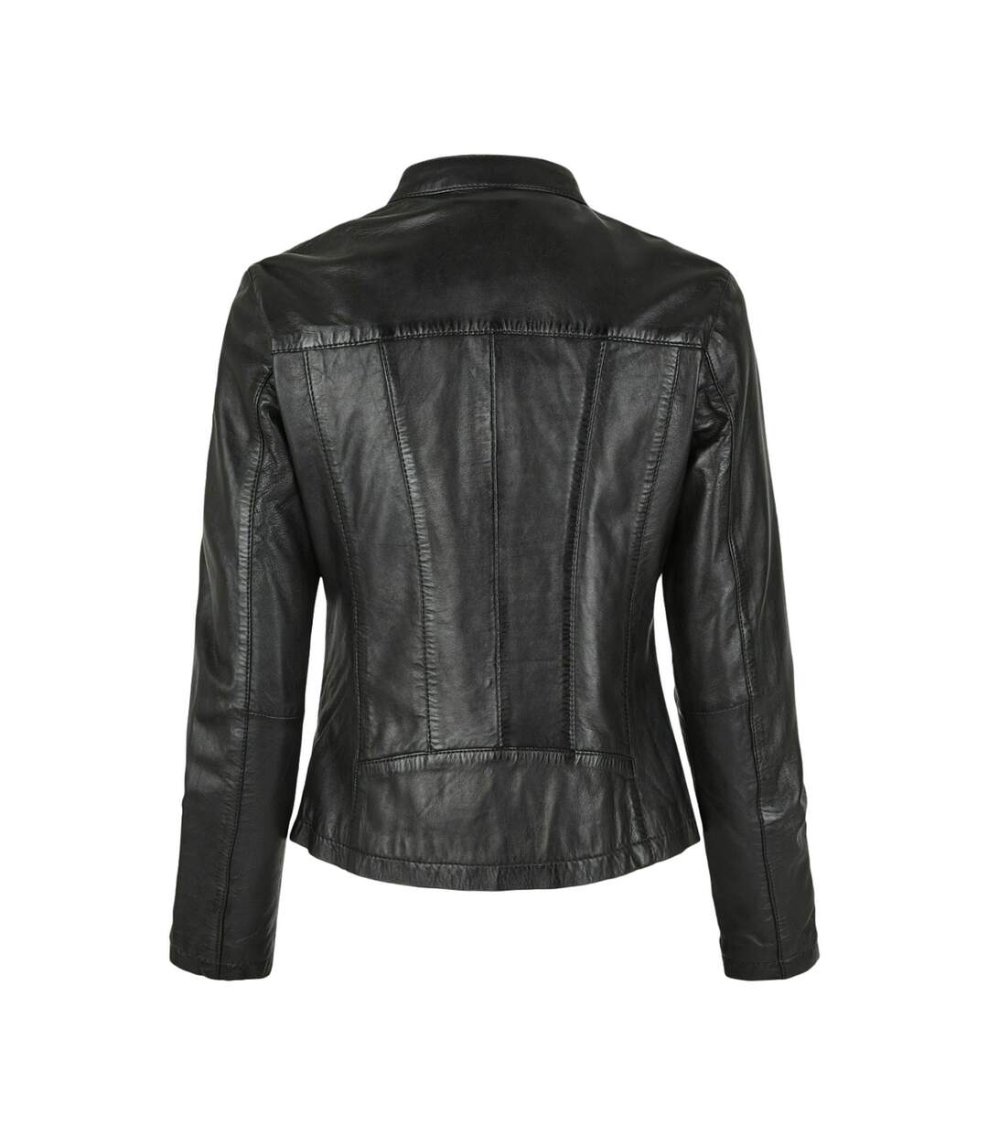 Womens/ladies standing collar jacket black Eastern Counties Leather