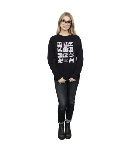 Disney Sweatshirt Square Nightmare Before Christmas Many Faces Of Jack Femme/Ladies (Noir) - UTBI31684