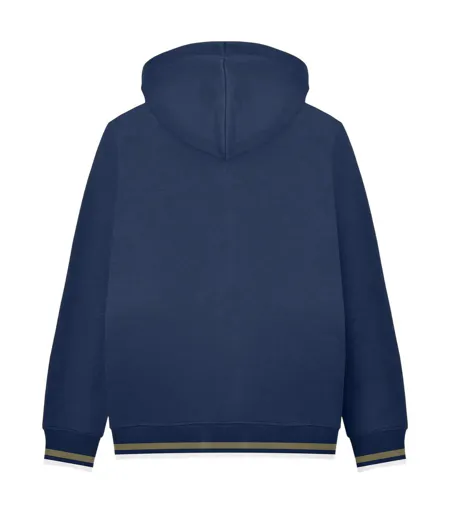 Mens Ss25 Full Zip Hoodie Navy Khaki Lambretta
