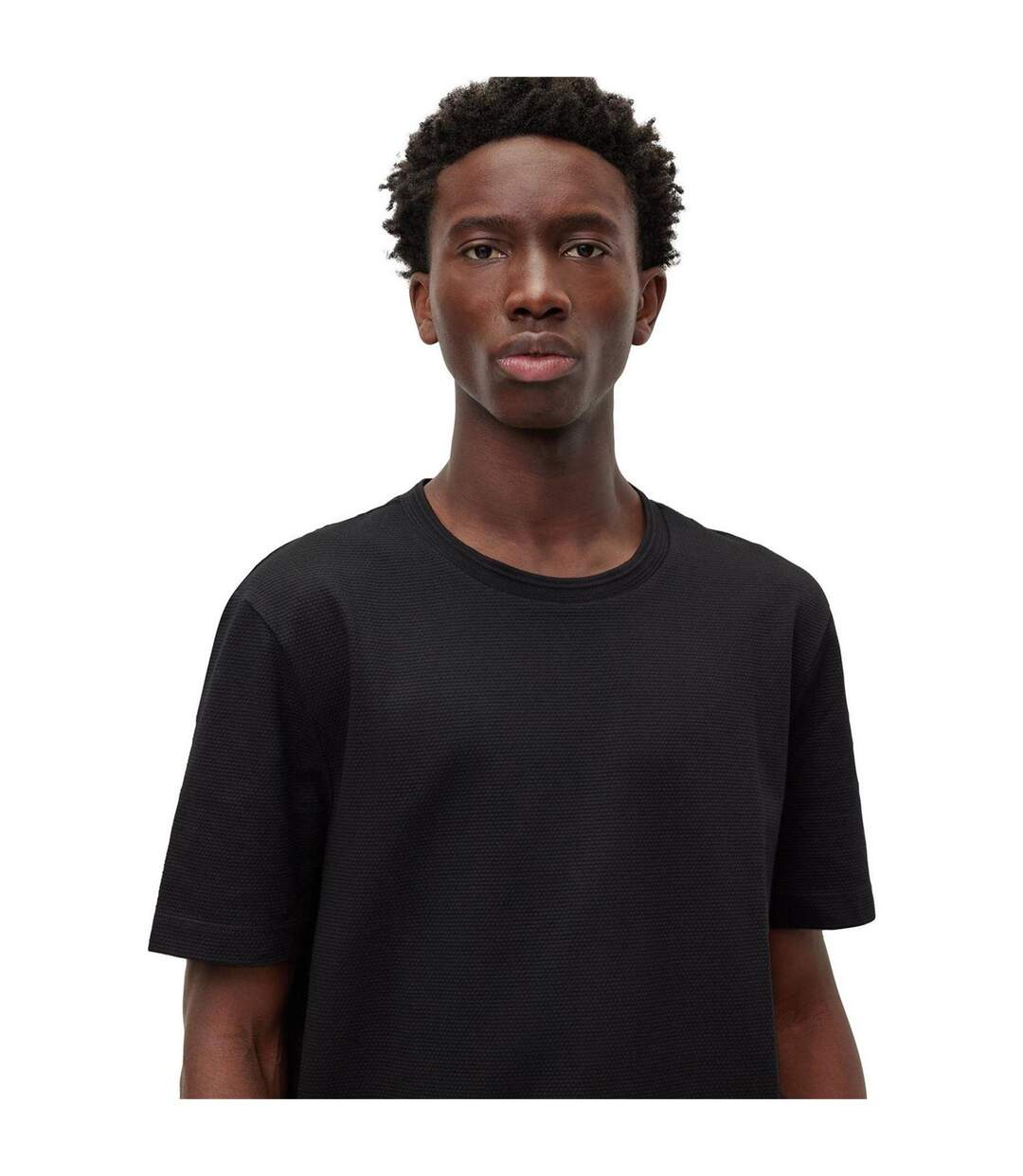 Mens Boss Cotton Regular T-shirt Black Hugo Boss-4