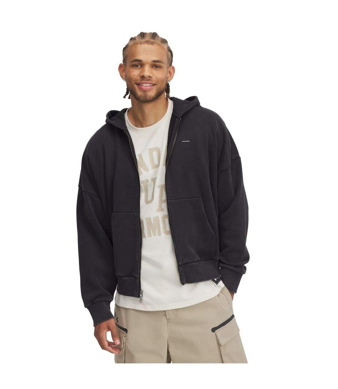 Sweat À Capuche Homme Noir Under Armour-1