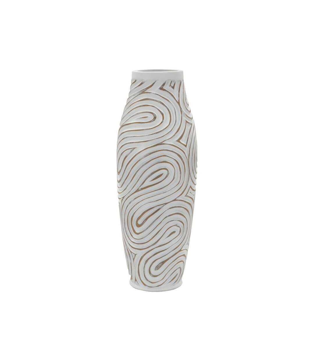 Vase Design en Résine Oblix 50cm Blanc-1
