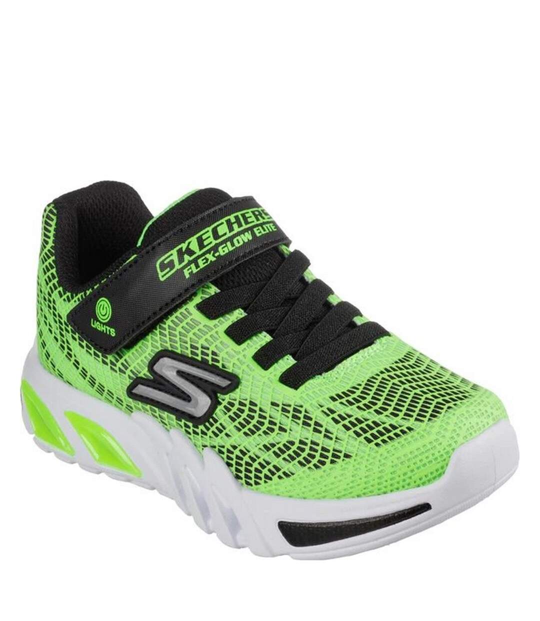 Baskets flex-glow elite vorlo garçon vert clair / noir Skechers-1