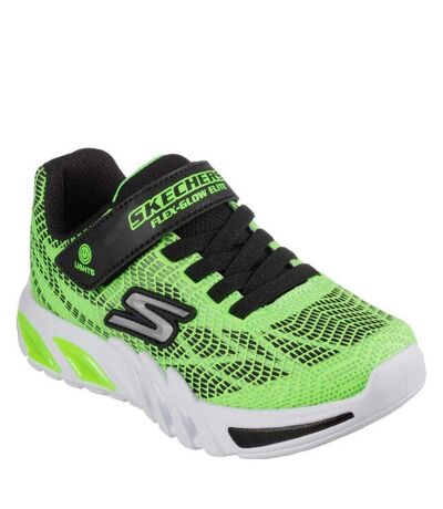 Baskets flex-glow elite vorlo garçon vert clair / noir Skechers