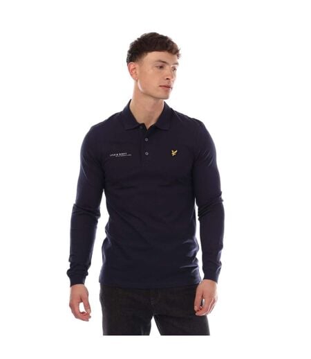 Polo Manches Longues Style Imprimé Co-ordinate Homme Bleu Marine Lyle & Scott