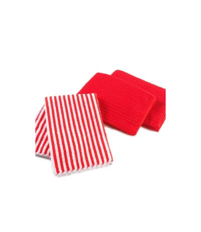 Lot de 3 Torchons Microfibre Cuistot 40cm Rouge