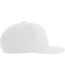 Unisex adult james 6 panel recycled polyester snapback cap white Atlantis-3