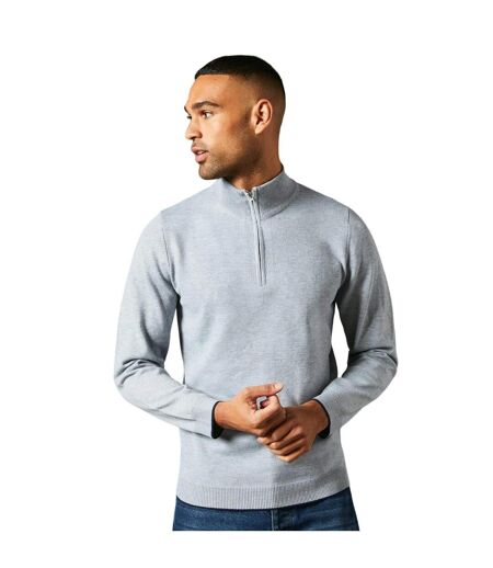 Pull en tricot à fermeture éclair pour hommes gris clair Burton Burton