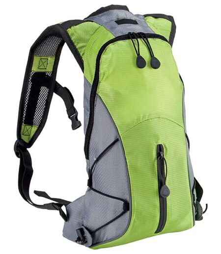 Sac à dos randonnée porte boisson - KI0111 - vert lime et gris