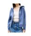 Sweat zippé bleu femme tommy hilfiger 19729 - s-1
