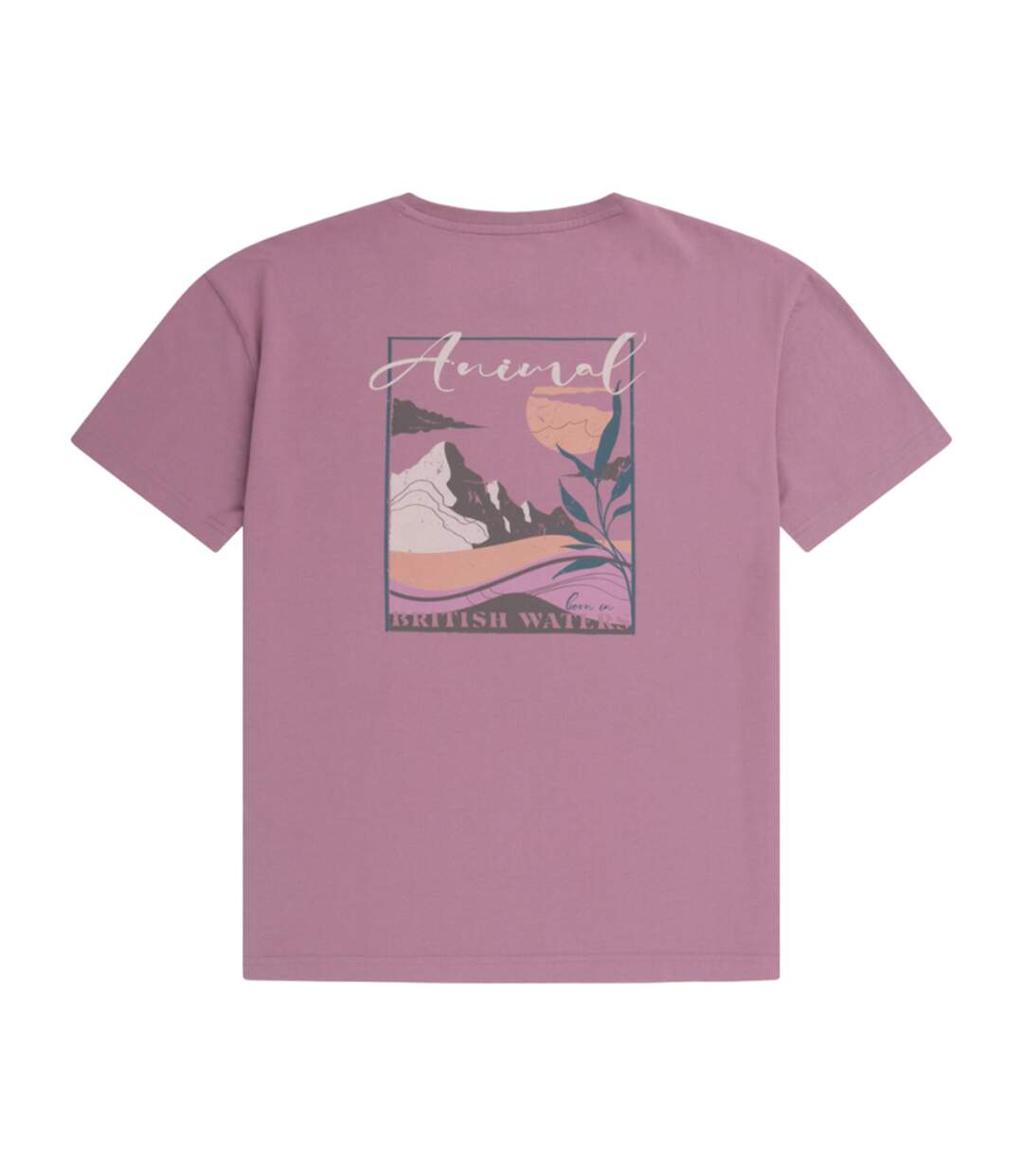 Womens/ladies Leena Organic Cotton Boxy T-shirt Grape Animal-2