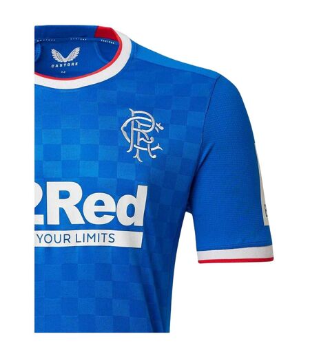 Réplique De Maillot De Foot Motif/style Rangers Fc Pro Femme Bleu Castore